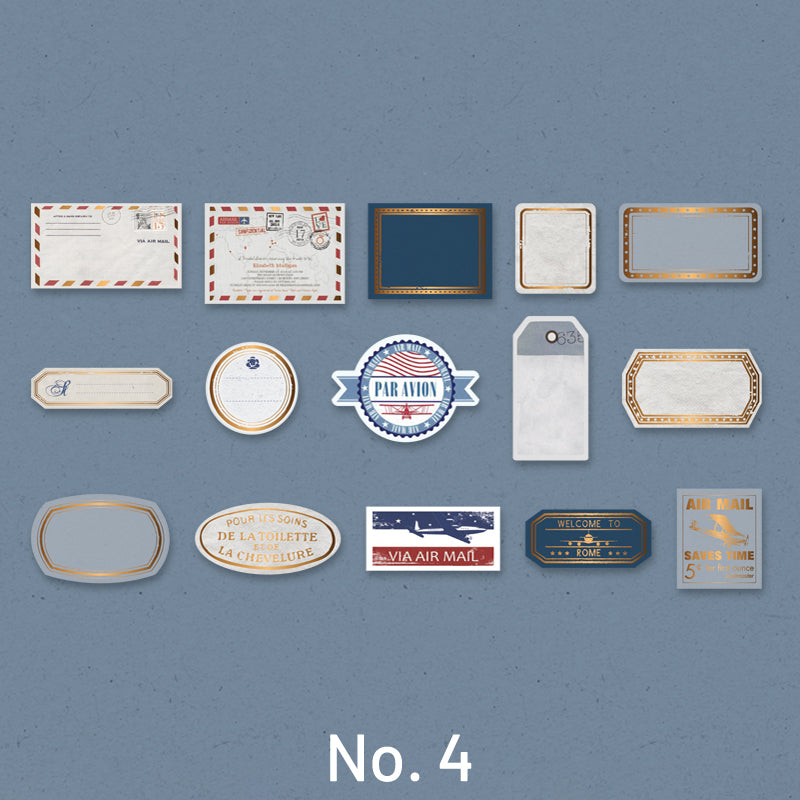 Retro Hot Stamping Years Collection Note Sticker sku-4