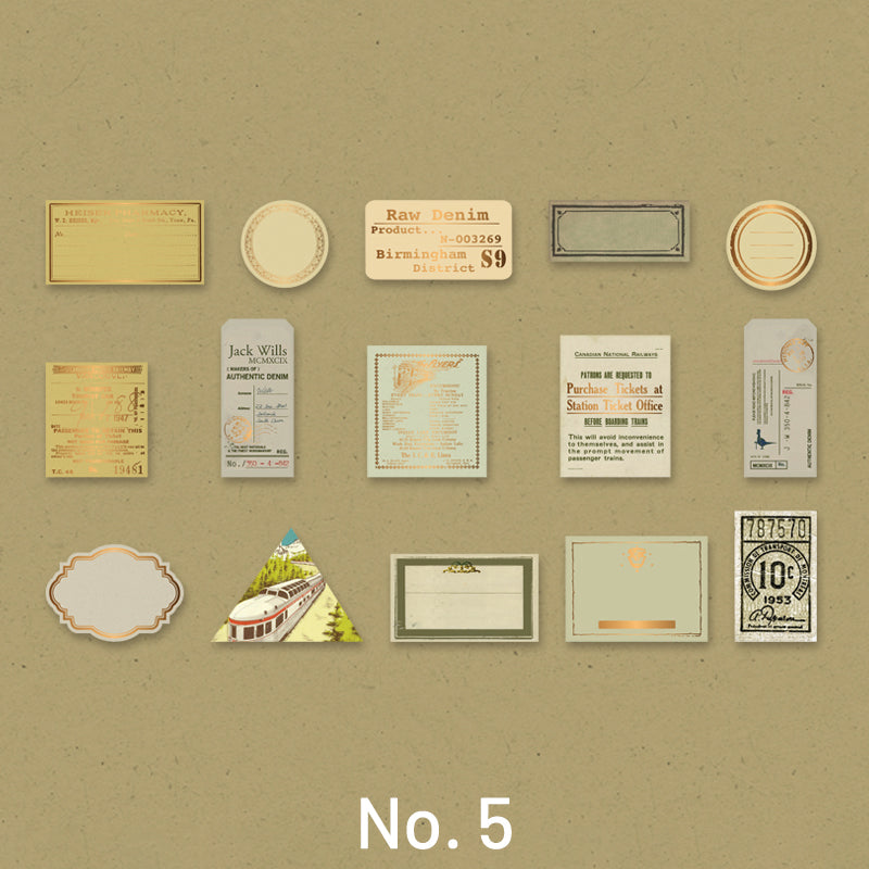 Retro Hot Stamping Years Collection Note Sticker sku-5