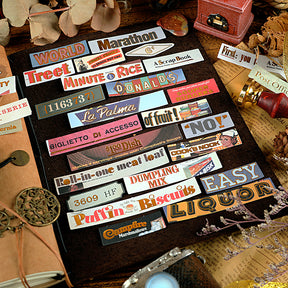 Word Clippings: Retro Stickers and Headlines – 50 Pieces » Dirtybarn