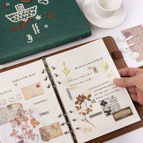 Retro Japanese Ethnic Style Handbook Notebook Journal Stamprints3