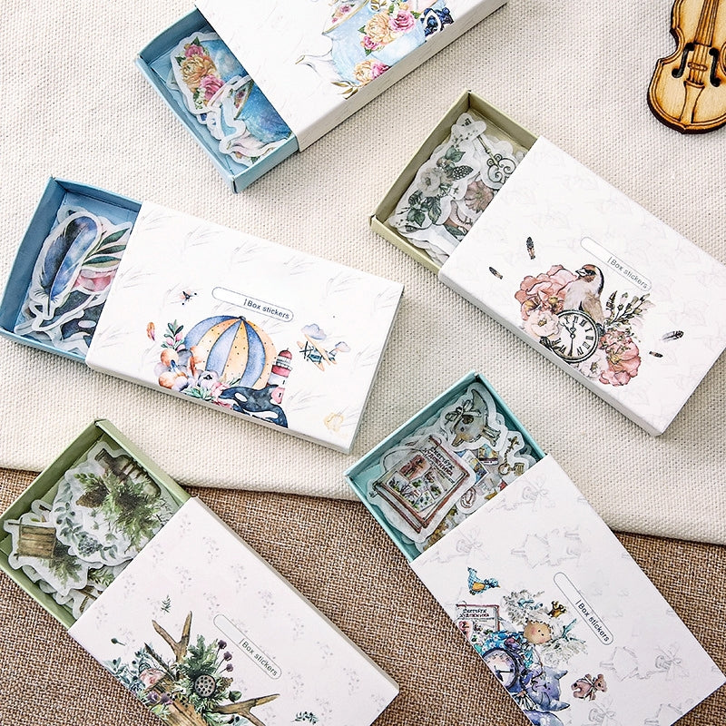 Vintage Plant Boxed Washi Sticker