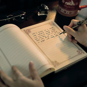 Retro Literary Magic Notebook b