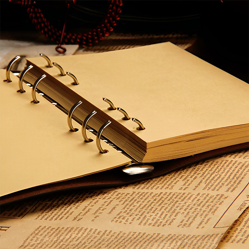 Open String Notebook Vintage Pirate Travel Journal PU Leather Notebook by Stamprints | 7.1×4.7
