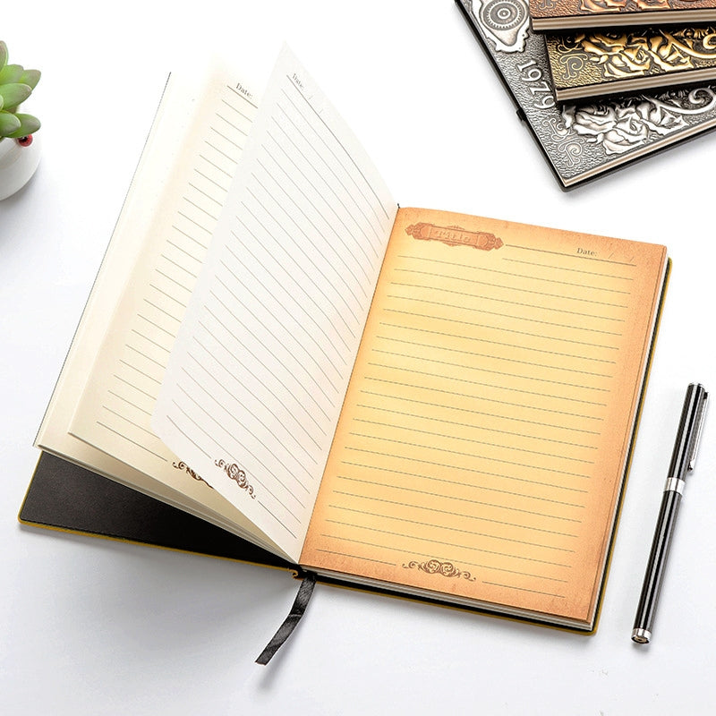 Punk Mechanical Owl European Retro 3D Relief Notebook3