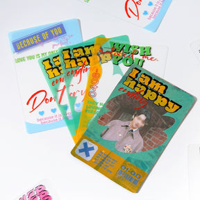 Retro Weekly Magazine Cover Frame Transparent PET Stickers a