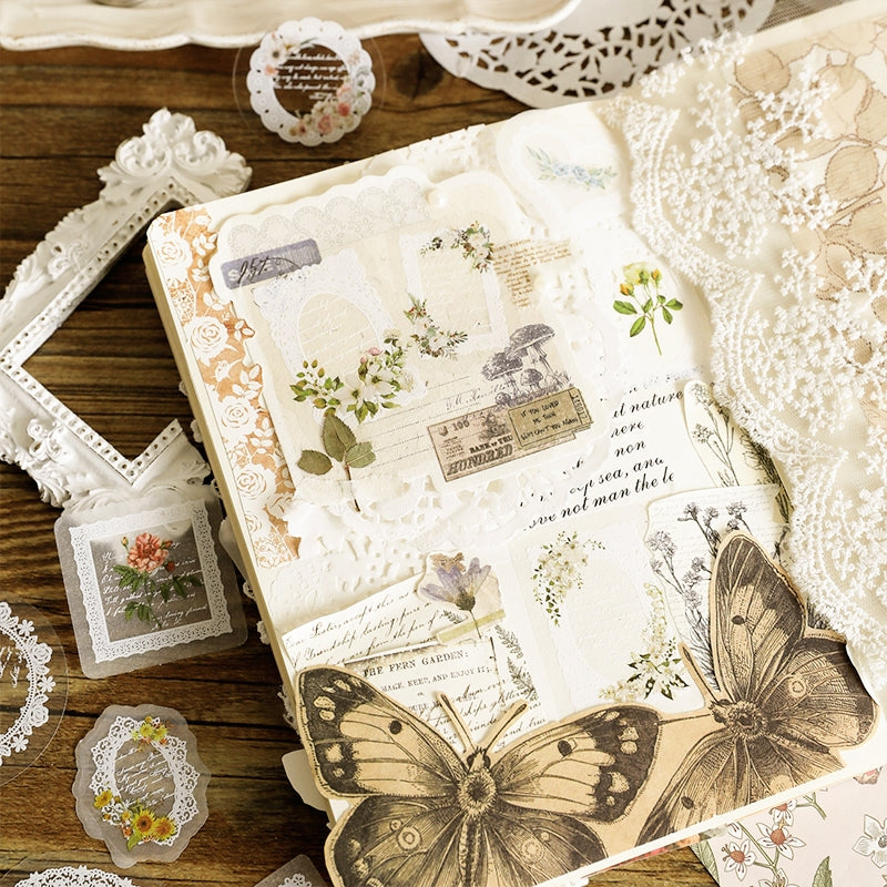 Romantic Buds Botanical Floral Lace Sticker Pack b
