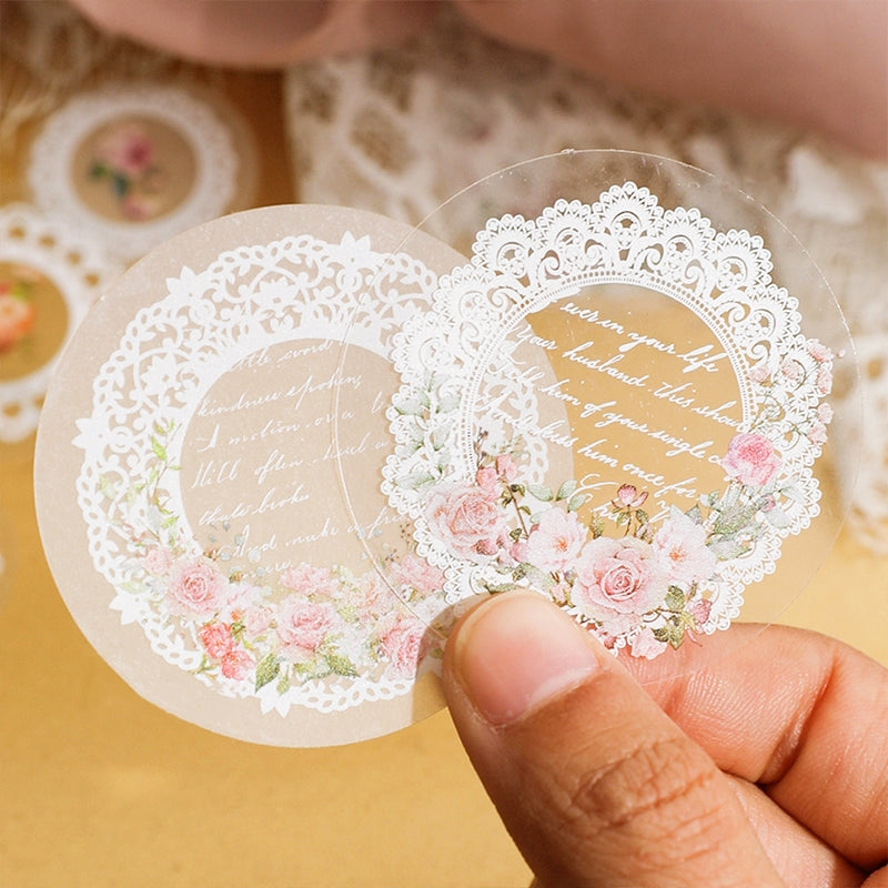 Romantic Buds Botanical Floral Lace Sticker Pack c