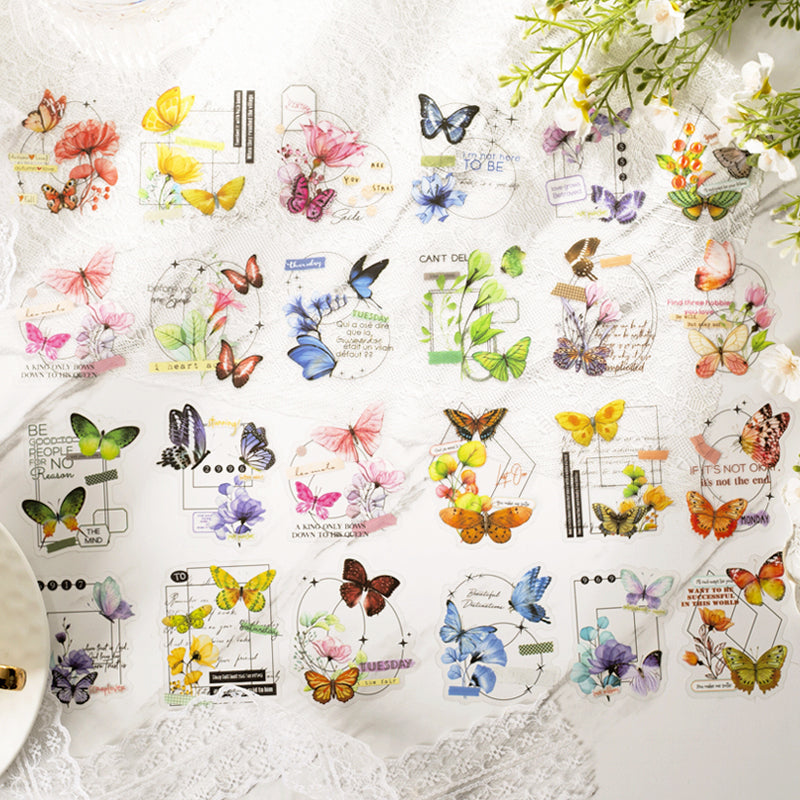 Romantic Dream of Butterfly PET Sticker Pack b2