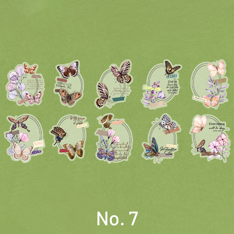 Romantic Dream of Butterfly PET Sticker Pack sku-7