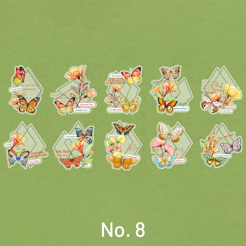 Romantic Dream of Butterfly PET Sticker Pack sku-8
