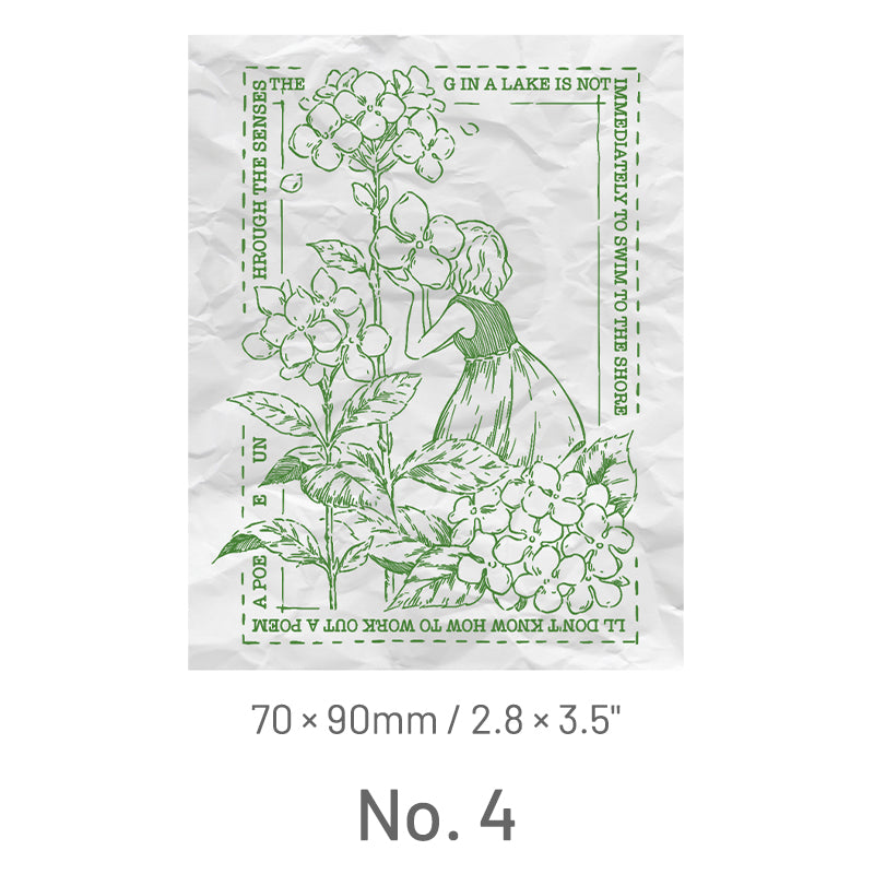 Romantic Hydrangea Plant Wooden Rubber Stamp c-12