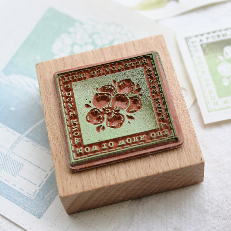 Romantic Hydrangea Plant Wooden Rubber Stamp sku-3