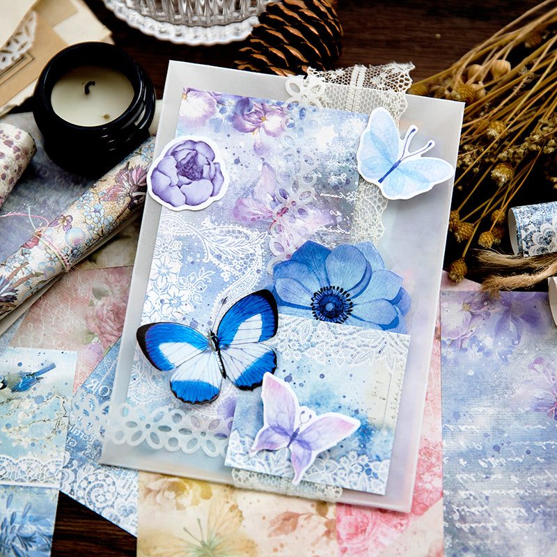 Romantic Milky Way Refreshing Floral Scrapbook Paper - Perfect for