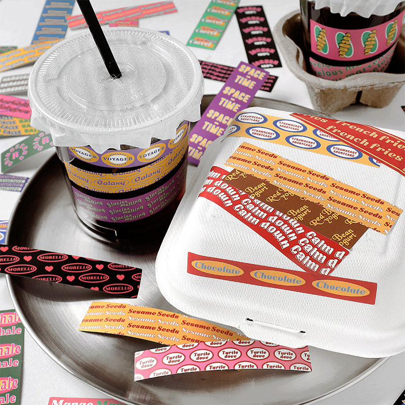 Romantic Past Label Words Self-Adhesive Sticker Pack b