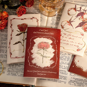 Romantic Rose Message Card 1