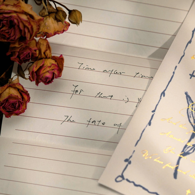 Romantic Rose Stationery Envelope Set 4