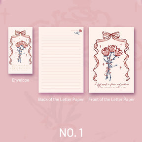 Romantic Rose Stationery Envelope Set sku-1