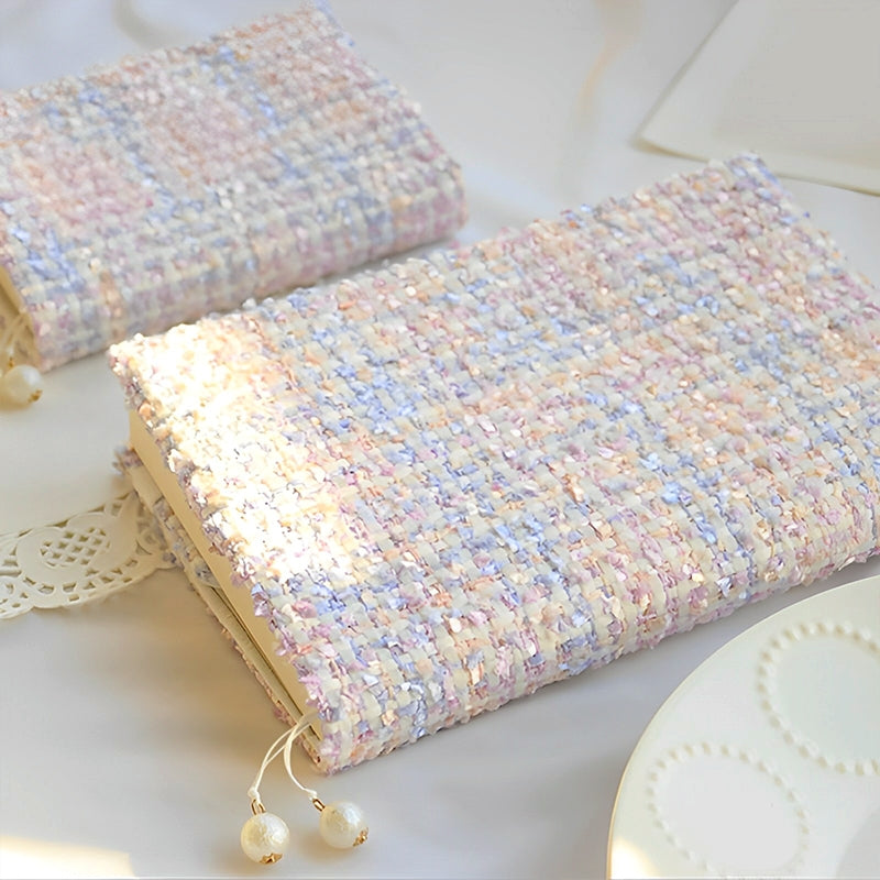 Romantic Taro Purple Handmade Fabric Cover A5 Journal Notebook  b1