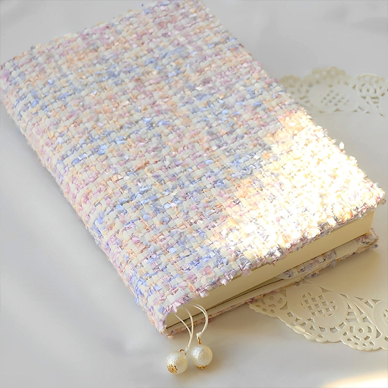 Romantic Taro Purple Handmade Fabric Cover A5 Journal Notebook  b2