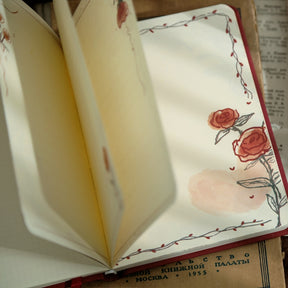 Rose Illustration Hardcover Notebook 3