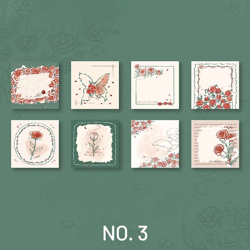 Literary Rose Universe Note Paper | Elegant Stationery by Stamprints