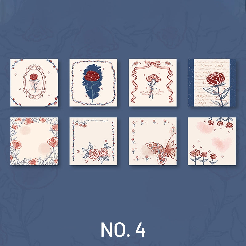 Literary Rose Universe Note Paper | Elegant Stationery by Stamprints