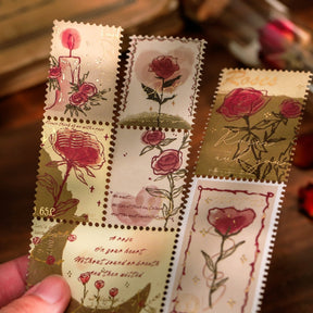 Rose Stamp Decorative Sticker 1