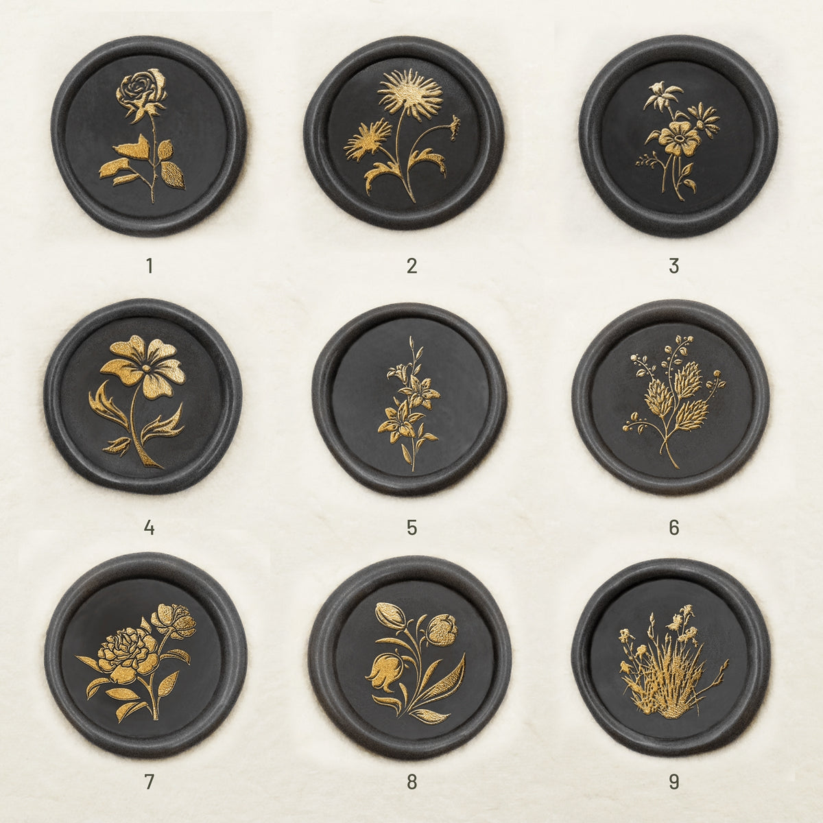 Custom Wax Stamp Set With Botanical Bee Design - Family Name Seal For Wedding Invitations & Crafts