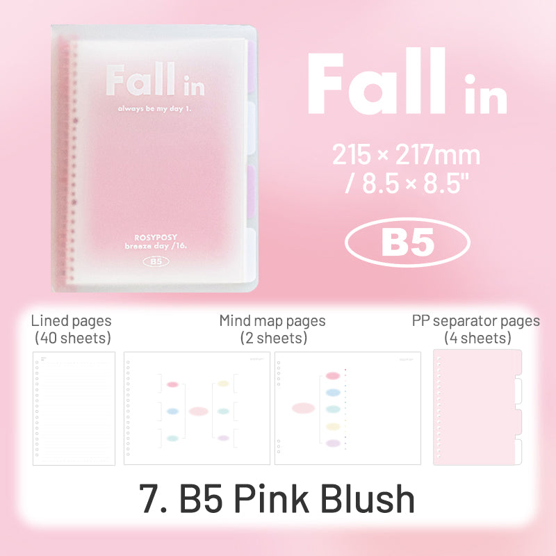 RosyPosy Fall In Blush Loose-Leaf Notebook sku-7