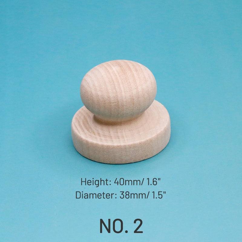 Kids Handle Rounded Round Solid Wood Handle - Durable Crafting Tool | Stamprints