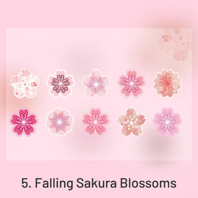 Sakura Blossom Floral Collage Washi Roll Sticker sku-5