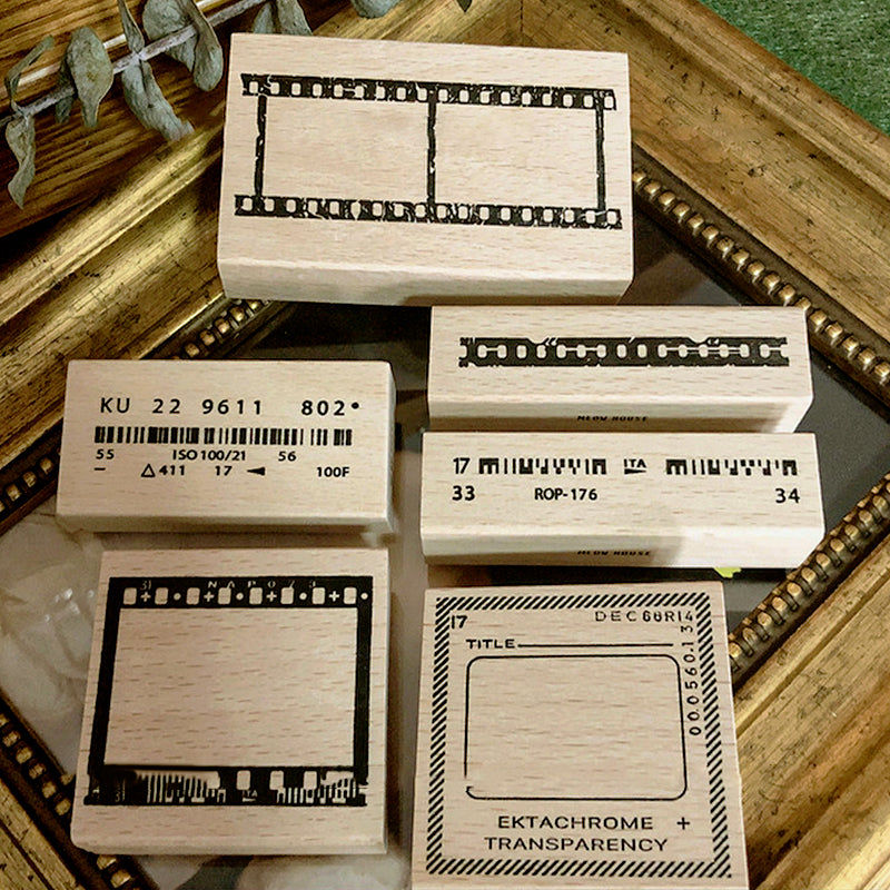 Simple Basic Film Frame Wooden Rubber Stamp a
