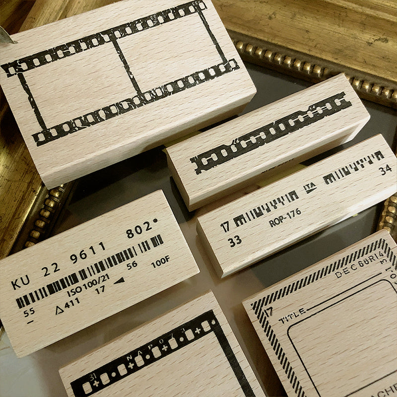 Simple Basic Film Frame Wooden Rubber Stamp b1
