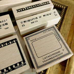 Simple Basic Film Frame Wooden Rubber Stamp c2