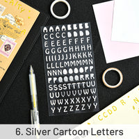 6. Silver Cartoon Letters