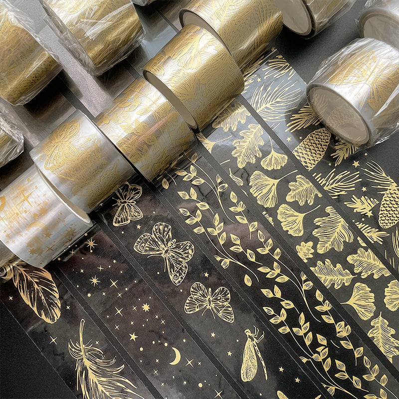 Simple Elegant Butterfly Feather Transparent PET Tape b1