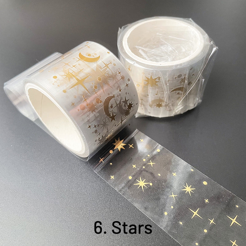 Simple Elegant Butterfly Feather Transparent PET Tape sku-6
