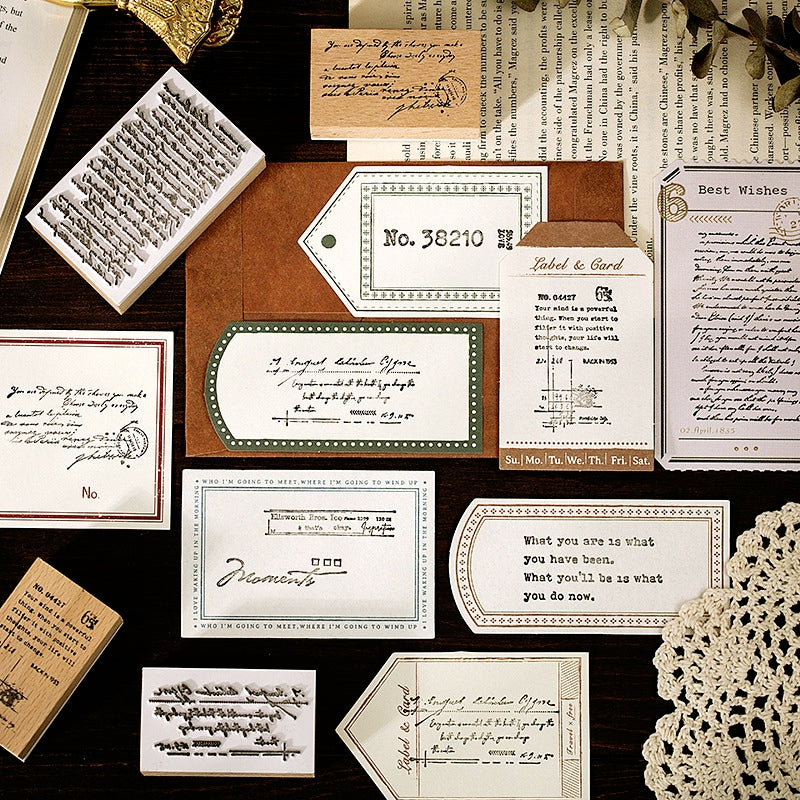 Simple English Series Rubber Stamp b-