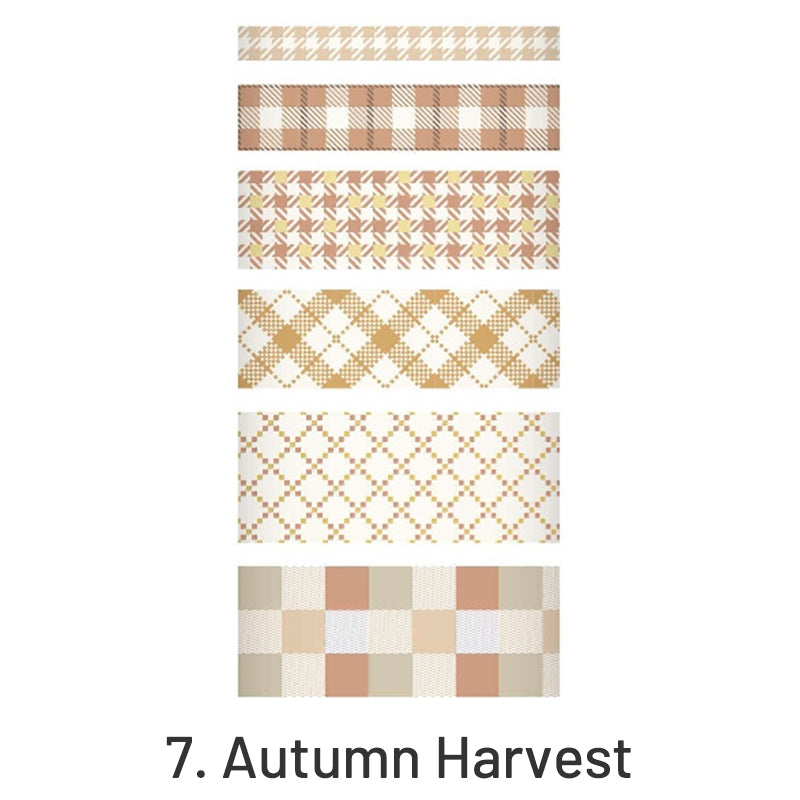 Simple Fashion Plaid Washi Tape Set sku-7
