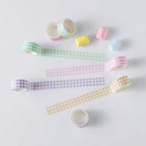 Simple Pastel Plaid Grid Washi Tape Set b2