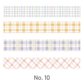 Simple Pastel Plaid Grid Washi Tape Set sku-10