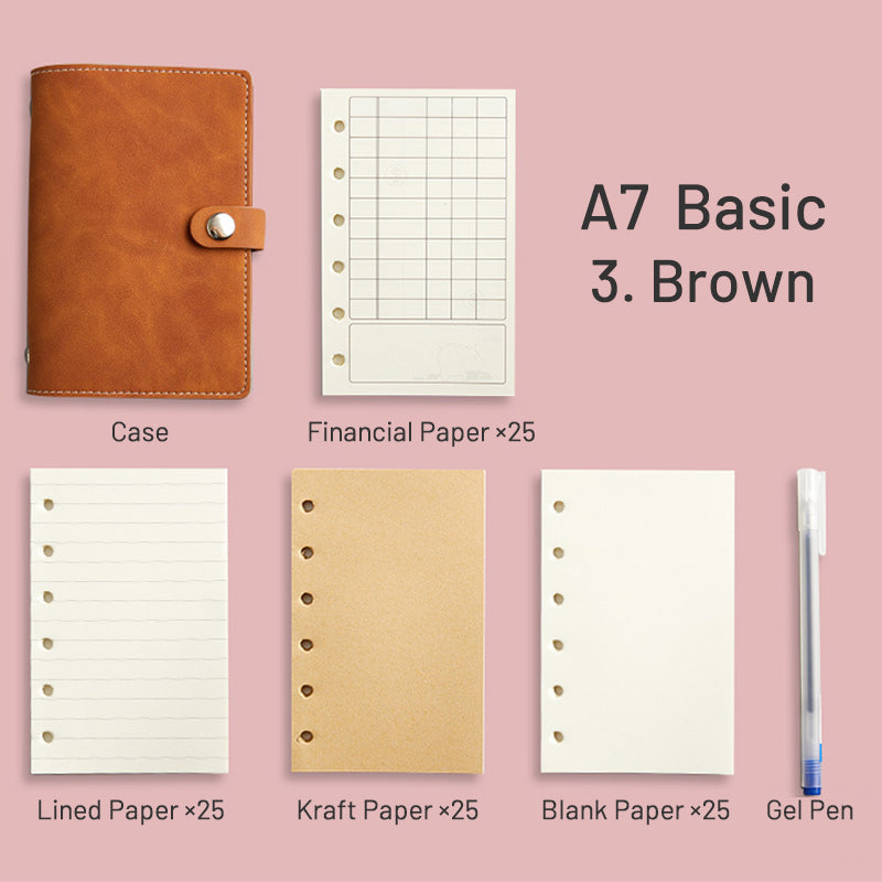 Simple Planet Magnetic Clasp Pocket Loose-Leaf Notebook A6 A7 Multi-Purpose Journal 3