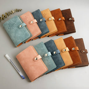 Simple Planet Magnetic Clasp Pocket Loose-Leaf Notebook A6 A7 Multi-Purpose Journal a-原