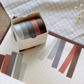 Simple Pure Color Washi Tape Set sku-8