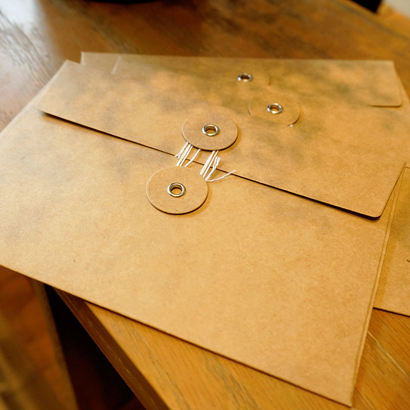 Retro String Tie Kraft Paper Envelope File Folder | Stamprints