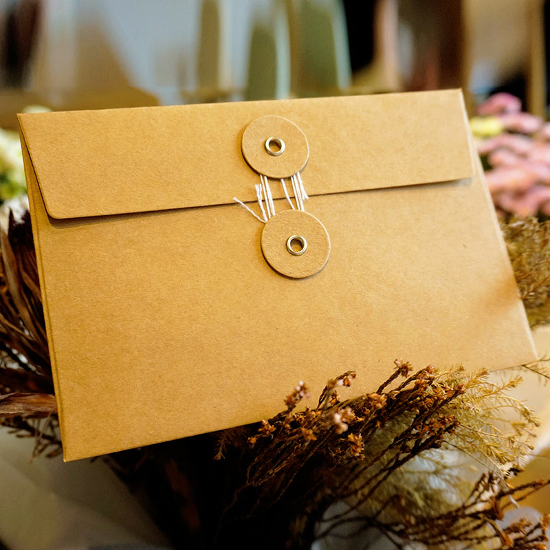 Retro String Tie Kraft Paper Envelope File Folder | Stamprints