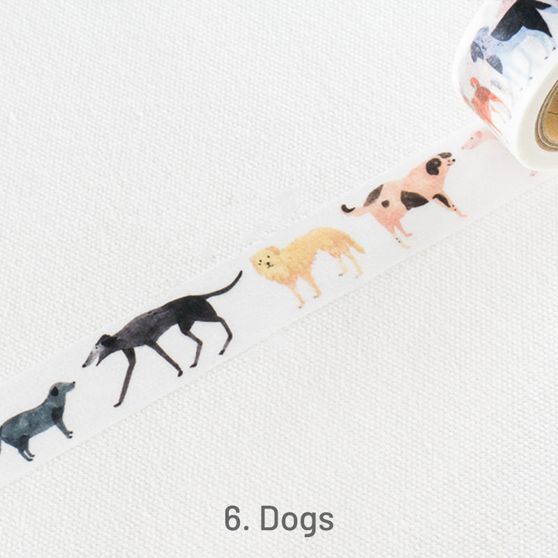 AIUEO Cartoon Animal Plant Fashion People Washi Tape7