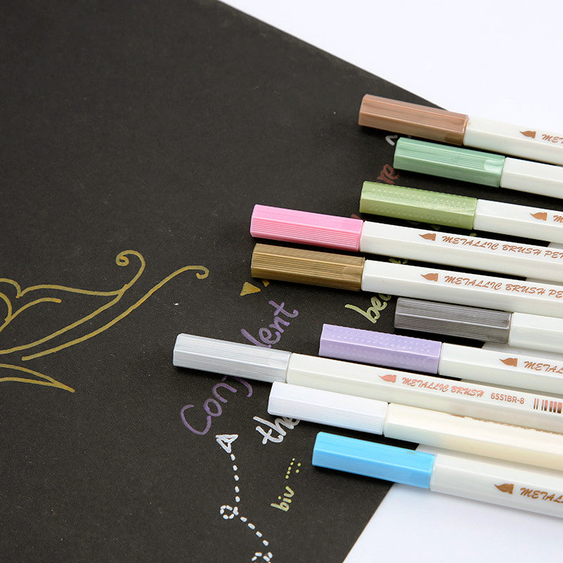 STA DIY Craft Art Soft Brush Tip Paint Marker b3
