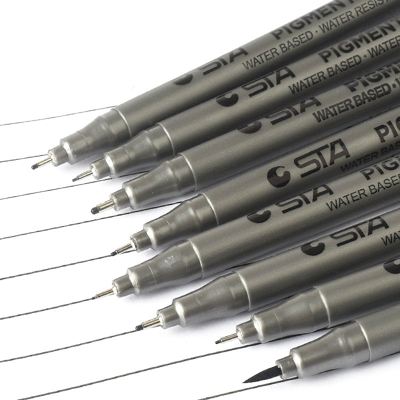STA Hand-Paint Waterproof Signature Pen Outline Pen c