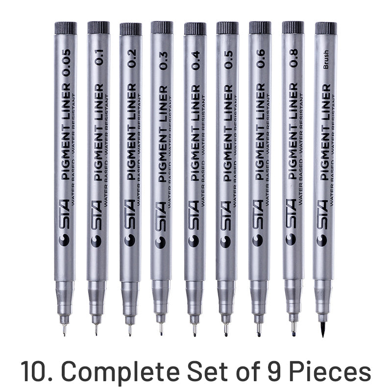 STA Waterproof Signature Outline Pen - Art Pen for Sketching Design | Stamprints